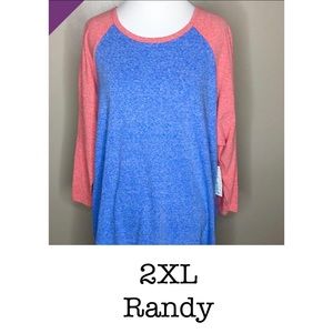 2XL LuLaRoe Randy baseball T BNWT